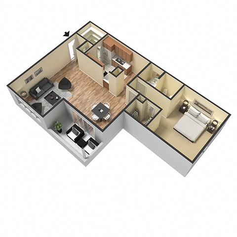 one bedroom one bathroom 940 square feet